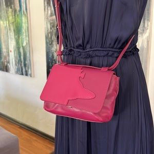 Vivienne Westwood Raspberry Lambskin Crossbody